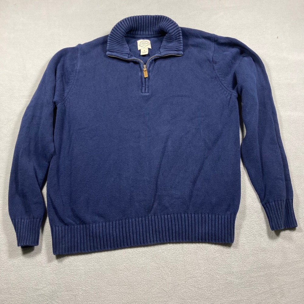 St. John's Bay Sweater Mens Medium Blue Quarter Zip